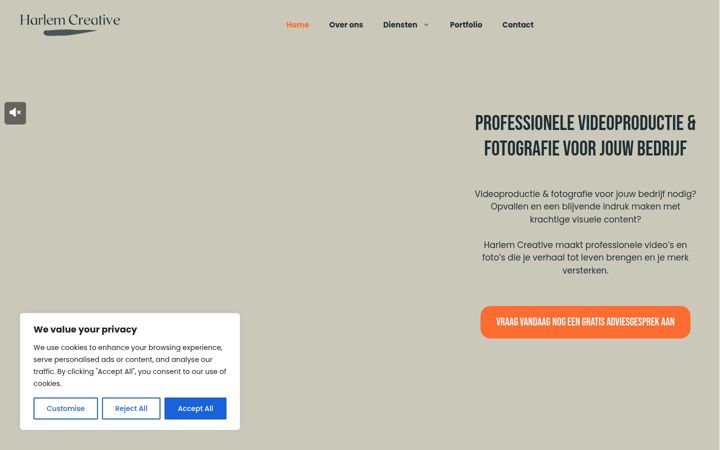 Screenshot of harlemcreative.nl