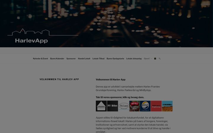 Screenshot of harlevapp.dk