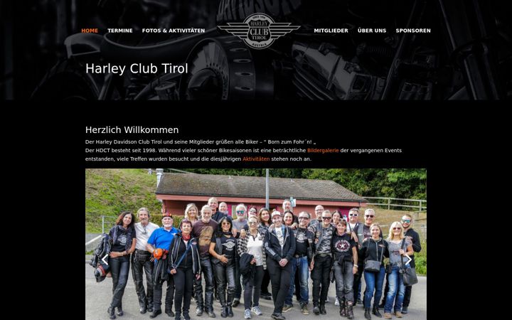Screenshot stránky harley-club-tirol.at