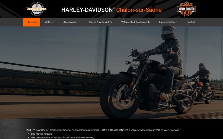 Screenshot of harley-davidson-chalon.com