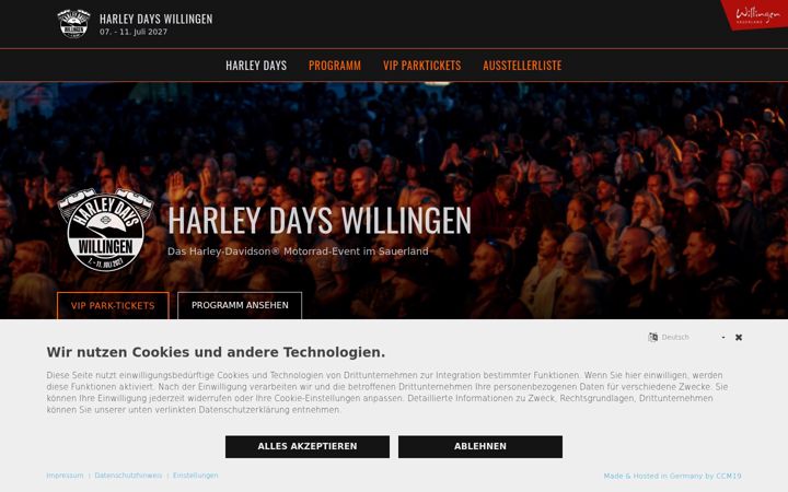 Screenshot of harley-days-willingen.de