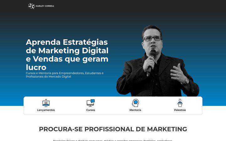Screenshot of harleycorreia.com.br