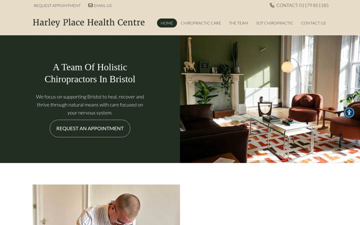 Screenshot of harleyplacehealthcentre.com