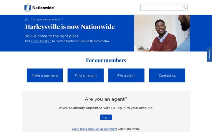 Screenshot of harleysvillegroup.com