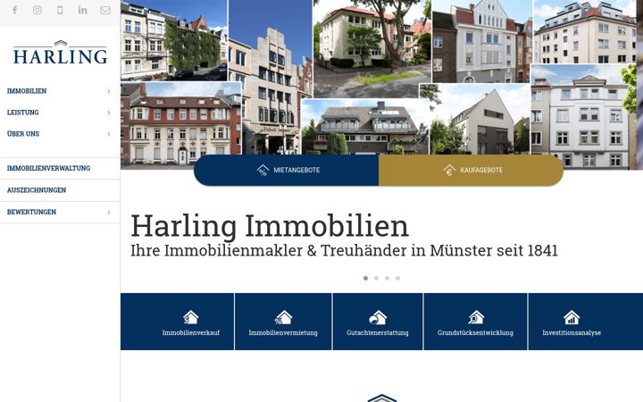 Snímek obrazovky harling-immobilien.de
