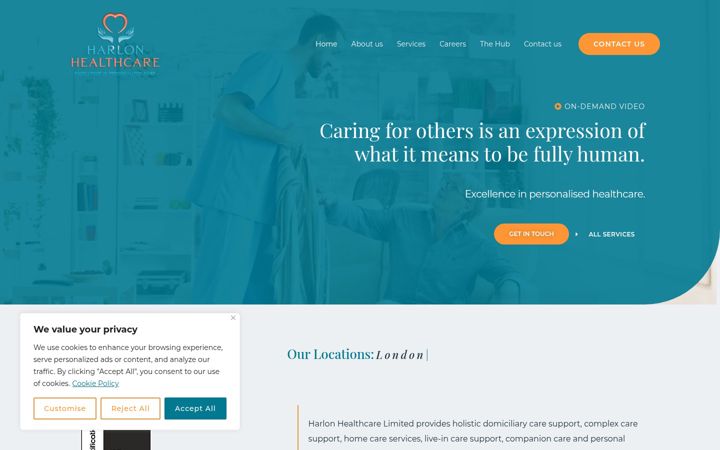 Screenshot of harlonhealthcare.com