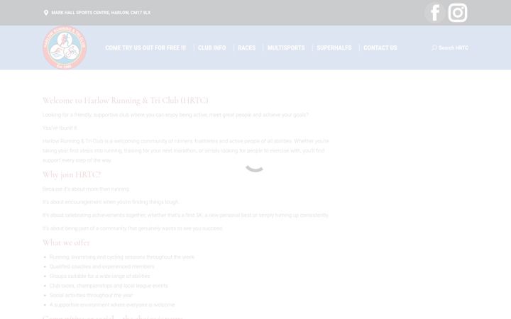 Screenshot of harlowrunningandtriclub.org.uk