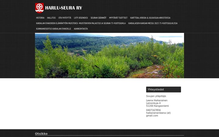 Screenshot of harlu-seura.com