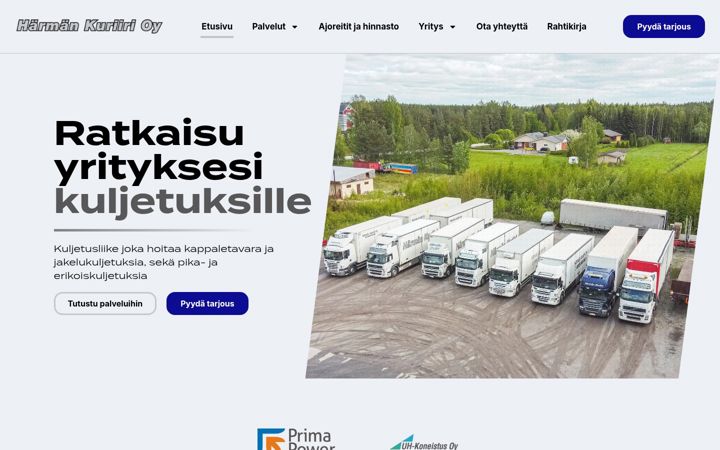 Screenshot of harmankuriiri.fi