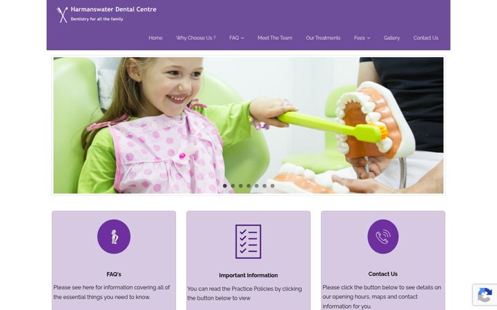 Screenshot of harmanswaterdentalcentre.com