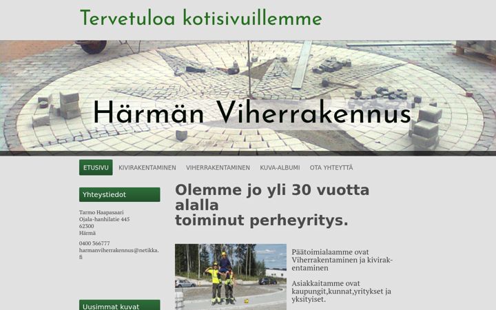 Screenshot of harmanviherrakennus.fi