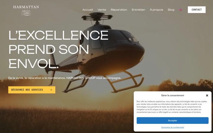 Screenshot of harmattan-group.com