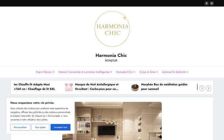 Screenshot of harmoniachic.fr