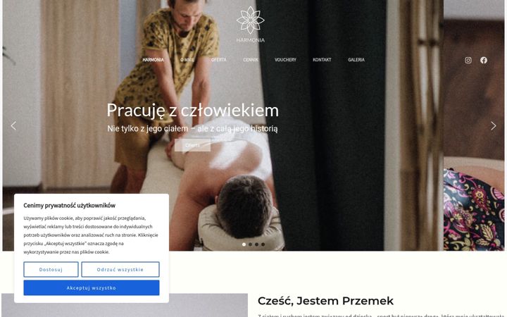 Screenshot of harmoniadotyku.pl