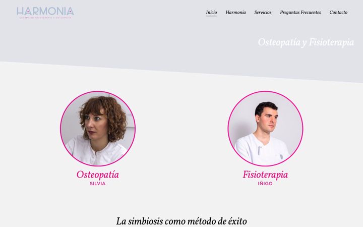 Screenshot of harmoniaosteopatia.es