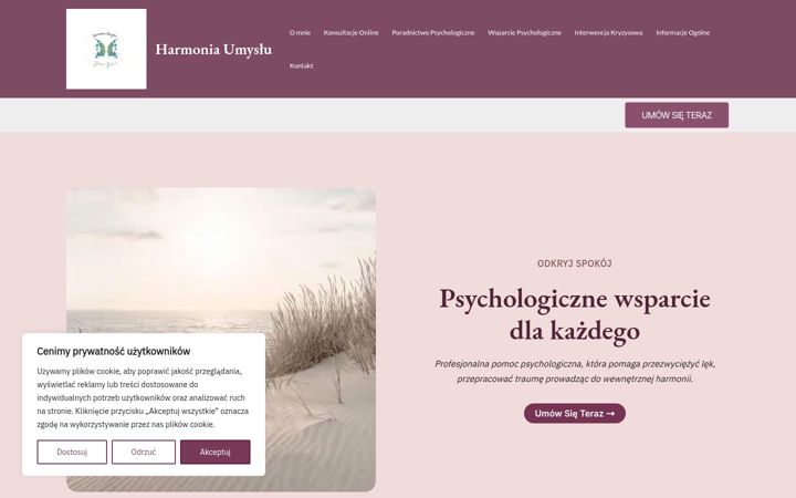 Screenshot of harmoniaumyslu.online