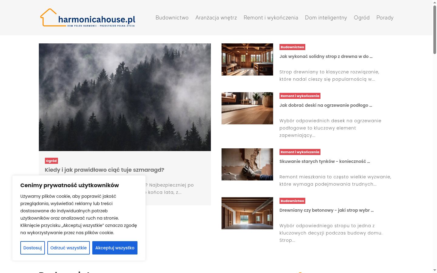 Screenshot des Einwilligungsbanners vor jeglicher Interaktion