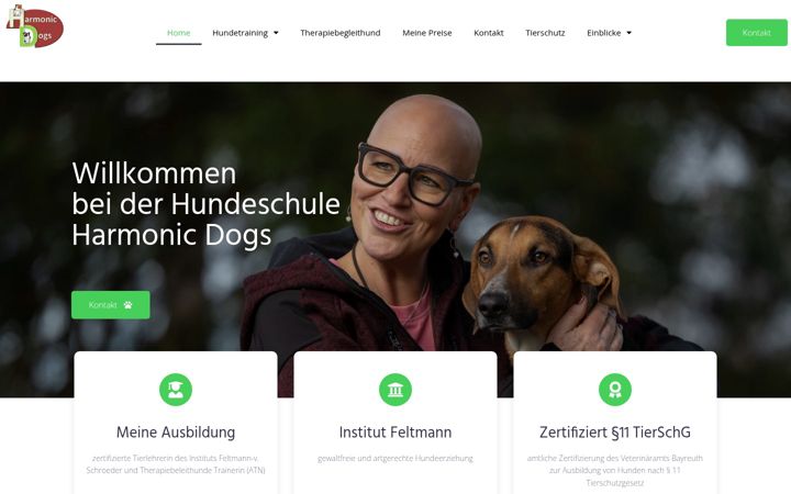 Screenshot stránky harmonicdogs.de