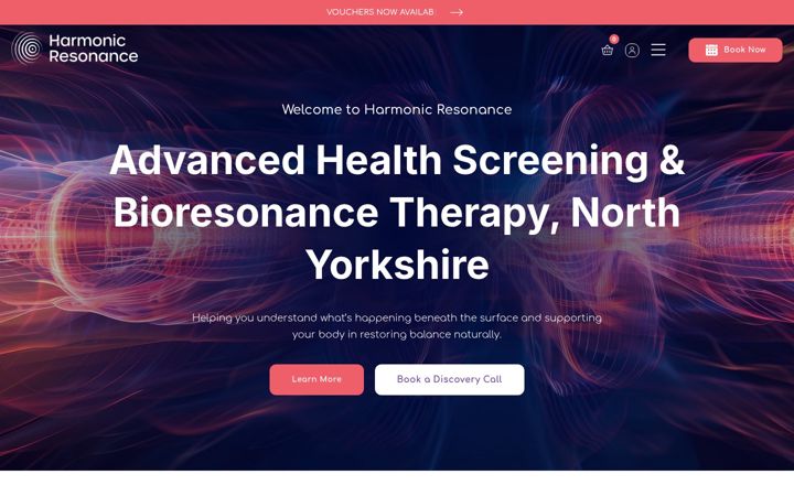 Screenshot of harmonicresonance.co.uk