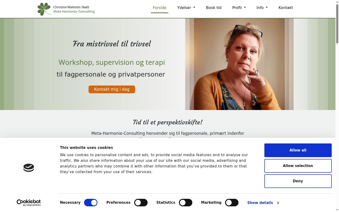 Screenshot of the consent banner shown before any interaction