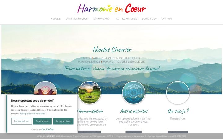 Screenshot of harmonie-en-coeur.fr