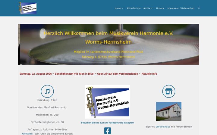 Screenshot stránky harmonie-herrnsheim.de