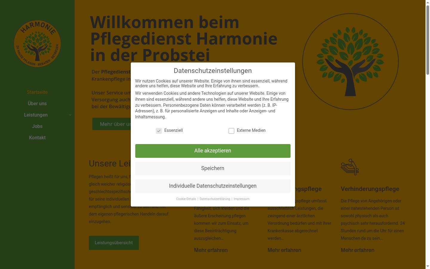 Screenshot tal-banner tal-kunsens muri qabel kwalunkwe interazzjoni
