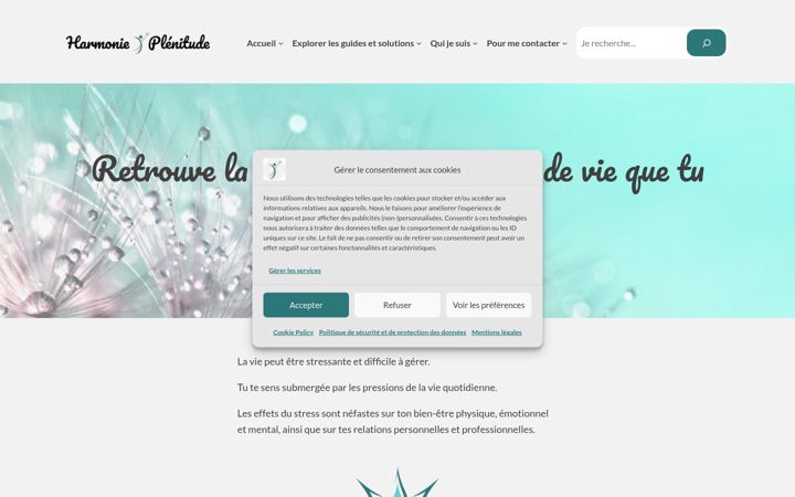 Screenshot of harmonie-plenitude.fr