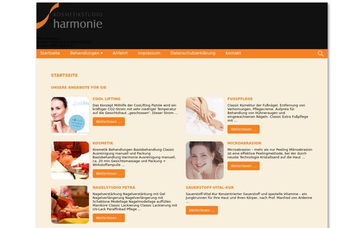 Screenshot of harmonie-studio.de