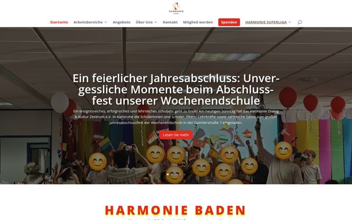 Screenshot of harmoniebaden.de