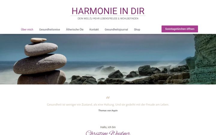 Screenshot stránky harmonieindir.de
