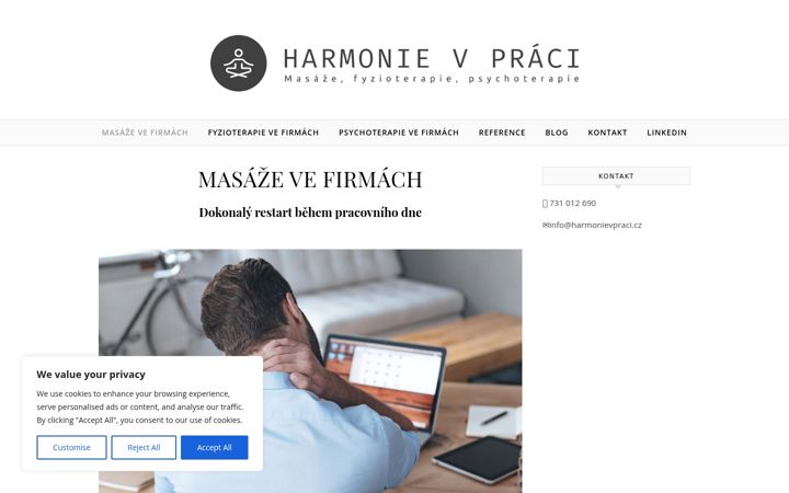 Screenshot of harmonievpraci.cz