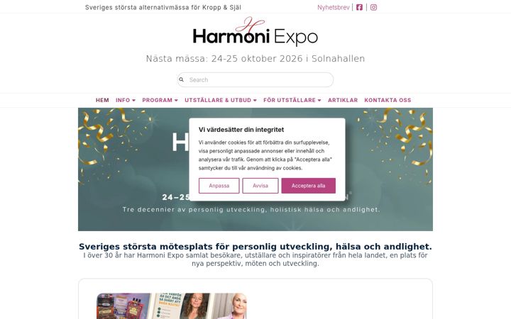 Screenshot of harmoniexpo.com