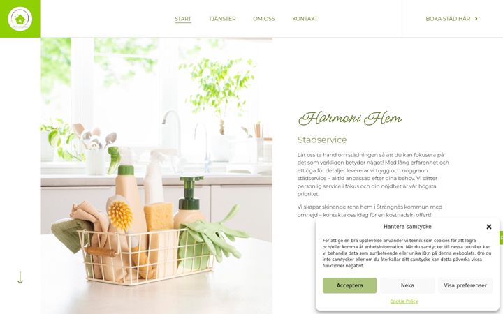 Screenshot of harmonihem.com