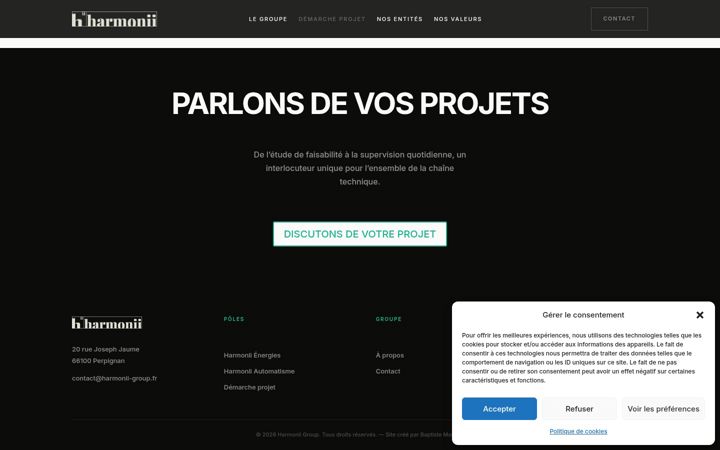 Screenshot of harmonii.fr