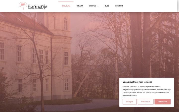 Skærmbillede af harmonija-savjetovanje.hr