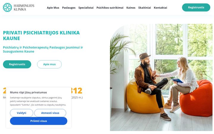 Skærmbillede af harmonijosklinika.lt