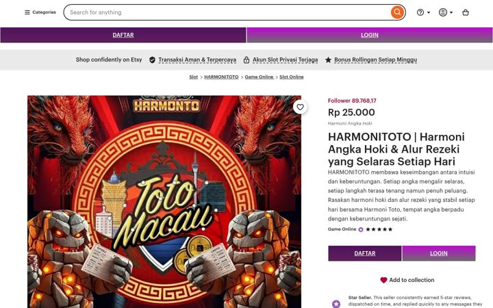 Screenshot of harmonitoto.net