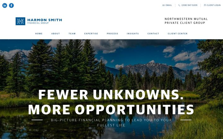 Screenshot of harmonsmith.nm.com