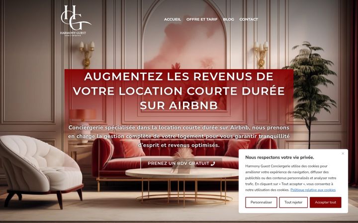 Screenshot of harmony-guest-conciergerie.com
