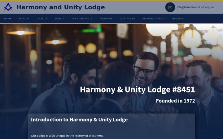 Screenshot of harmonyandunity.org.uk