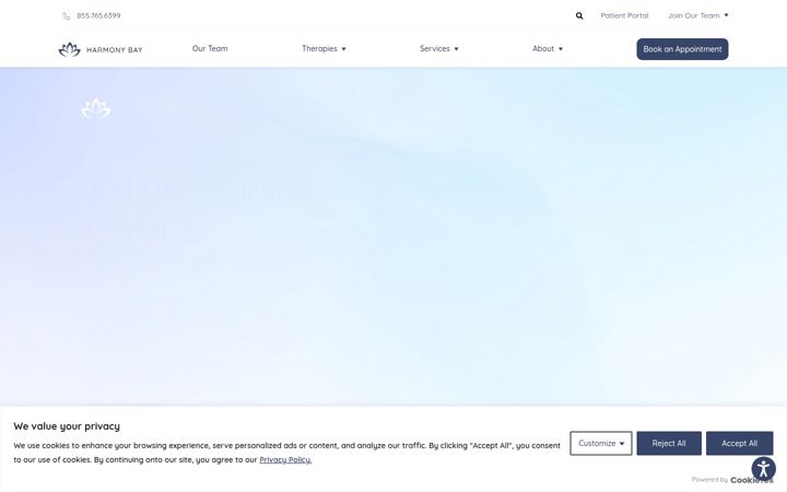 Screenshot of harmonybaywellness.com