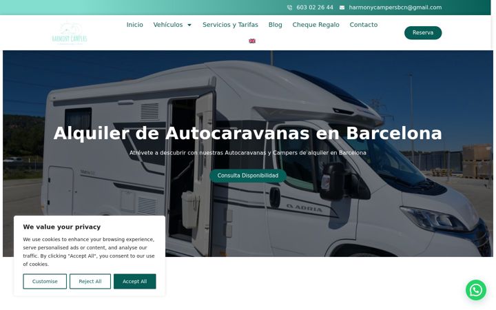 Screenshot of harmonycampers.com