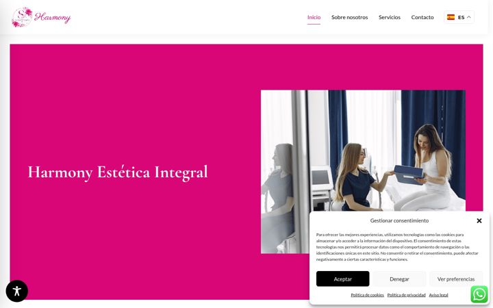 Screenshot of harmonyestetica.net