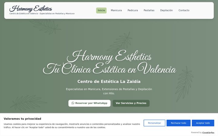 Screenshot of harmonyesthetics.es