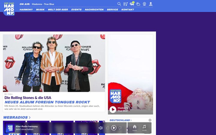 Screenshot of harmonyfm.de