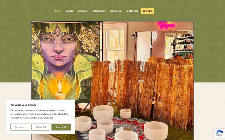 Screenshot of harmonyhavenhealing.com