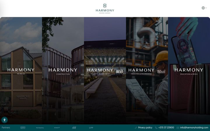 Screenshot of harmonyholding.com
