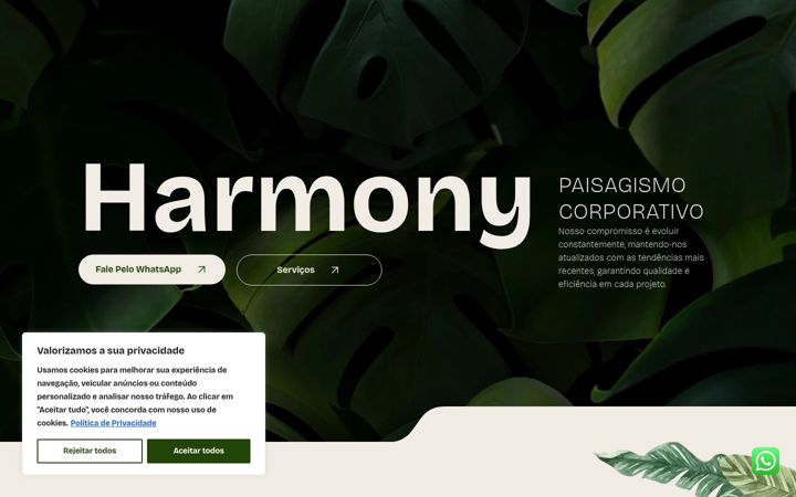Screenshot of harmonypaisagismo.com.br