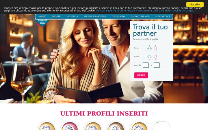 Screenshot of harmonysinglesalerno.com